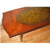Image 2 : Leather Top Mahogany Coffee Table
