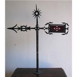 Antique Weathervane with Red Glass Insert