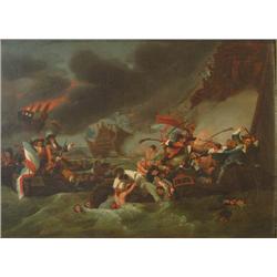 Naïve after Benjamin West Sea Battle of La Hogue 