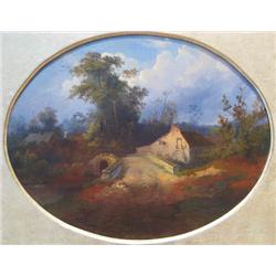 Francis Devlan Bridge and Horse ptg