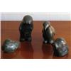 Image 1 : Four Inuit Carved Soapstone Animals