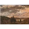 Image 1 : Attrib. Thomas Robinson Impressionist Sunset ptg