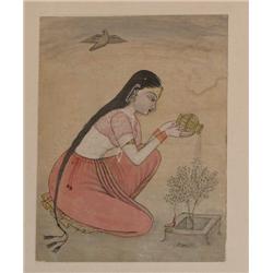 2 Mughal Woman by Studio of Mahaveer Swami