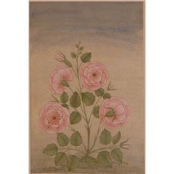 3 Raju Swami Mughal Style Botanical Paintings