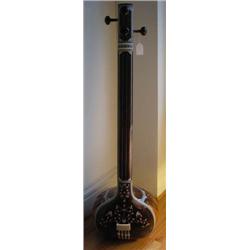 Indian Stringed Tanpura with Ivory Inlay and Floral Decoration