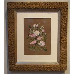 Robert Weir Wild Roses watercolor and gouache