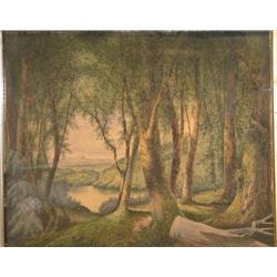 Benjamin Coe Mountain Lake watercolor