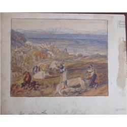 E. Rudin Watercolor after W. Turner