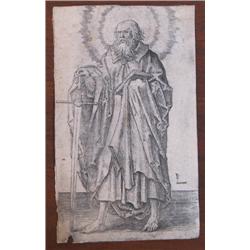 Saint Engraving after Lucas Van Leyden
