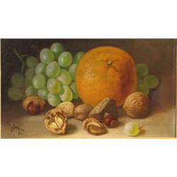 John Clinton Spencer Still Life of Fruits and Walnuts 