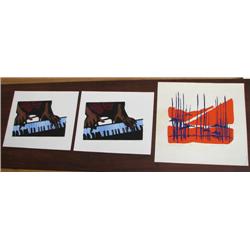 3 Screenprints by Reid Baker (2) and Jane English