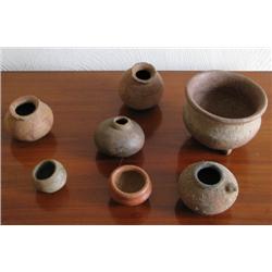 7 Small Antique Pottery Bowls