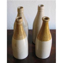 Four Glazed Ceramic Bottles