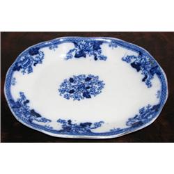 Roseville English Blue and White Porcelain Platter