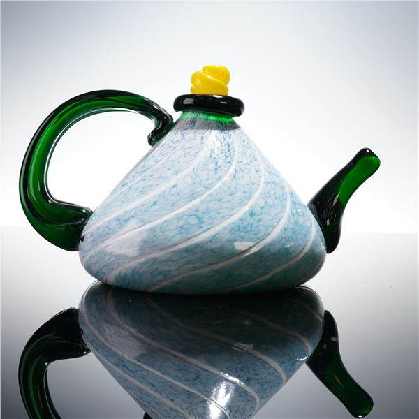 Contemporary Art Glass Teapot Sculpture