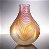 Image 2 : John Barlin Studio Art Glass Iridescent Vase, Artist Signed