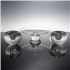 Image 1 : 3pc Art Glass Centerpiece and Candleholders
