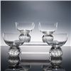 4pc Art Glass Cups with Controlled Bubble Bases