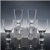 Image 1 : 6pc Art Glass Water Goblets with Controlled Bubble Bases