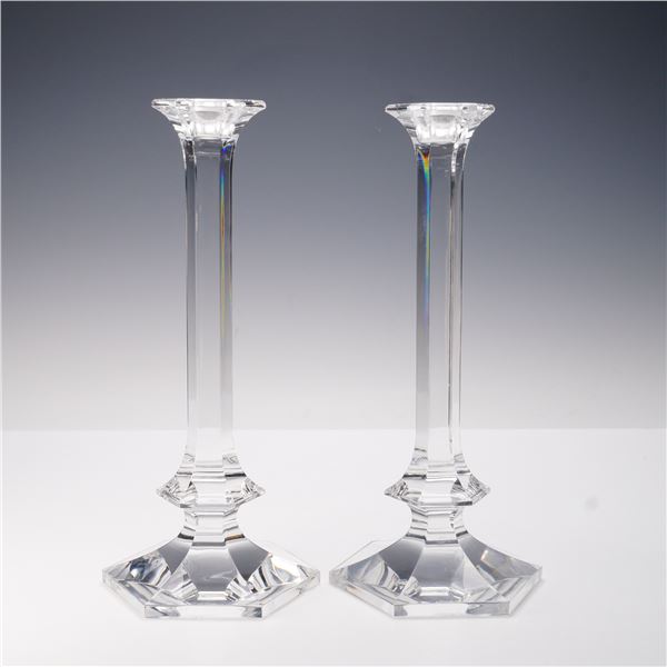 Val St. Lambert Crystal Candle Holders