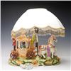 Image 6 : Capodimonte Italian Porcelain Horse-Drawn Carriage Table Lamp