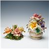 Image 2 : 2pc Capodimonte Porcelain Floral Figurines