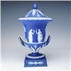 Wedgwood Blue Jasperware Covered Urn