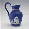 Image 2 : 2pc Wedgwood Blue Jasperware Pitcher and Covered Bowl