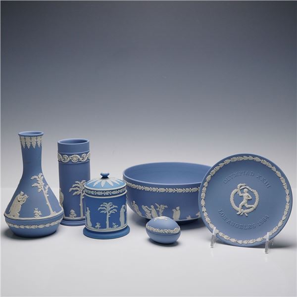 6pc Wedgwood Blue Jasperware