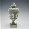 Image 1 : Wedgwood Sage Green Jasperware Lidded Urn