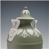 Image 4 : Wedgwood Sage Green Jasperware Lidded Urn