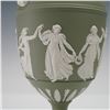 Image 5 : Wedgwood Sage Green Jasperware Lidded Urn