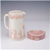Image 1 : 2pc Wedgwood Queens Ware Jug and Jasperware Lidded Box