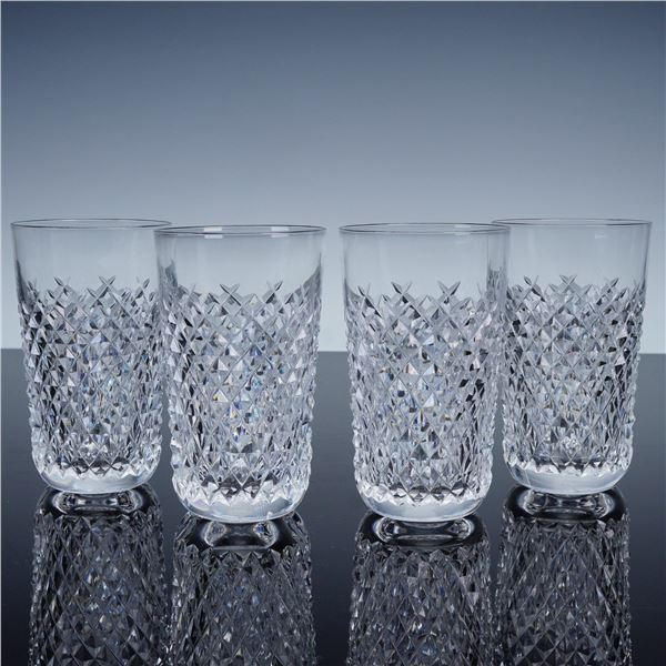 4pc Waterford Alana Crystal Highball Glasses