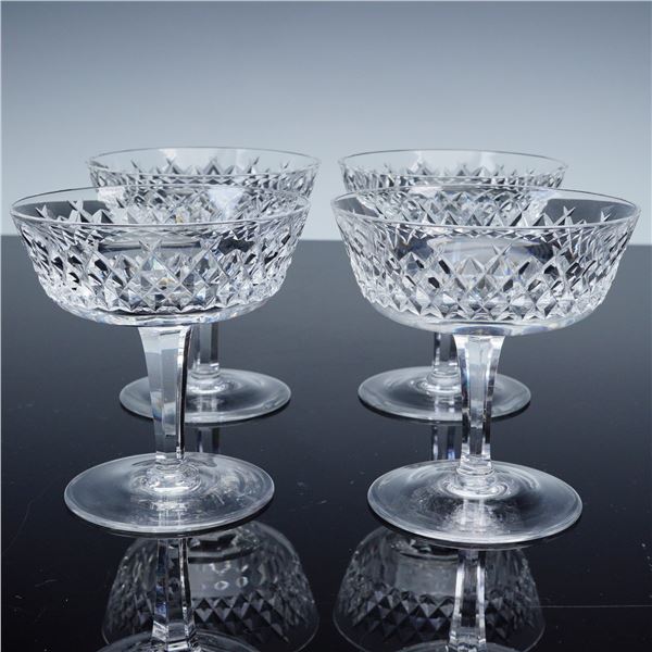 4pc Waterford Crystal Champagne/Tall Sherbet, Alana Pattern