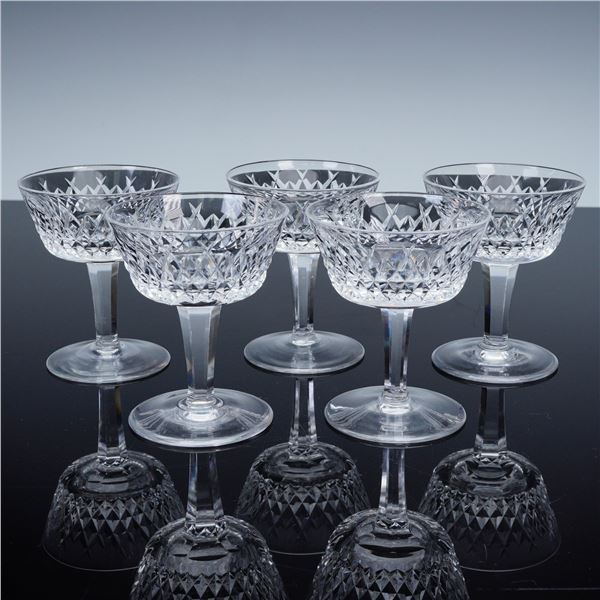 5pc Waterford Alana Crystal Liquor Cocktail Glasses