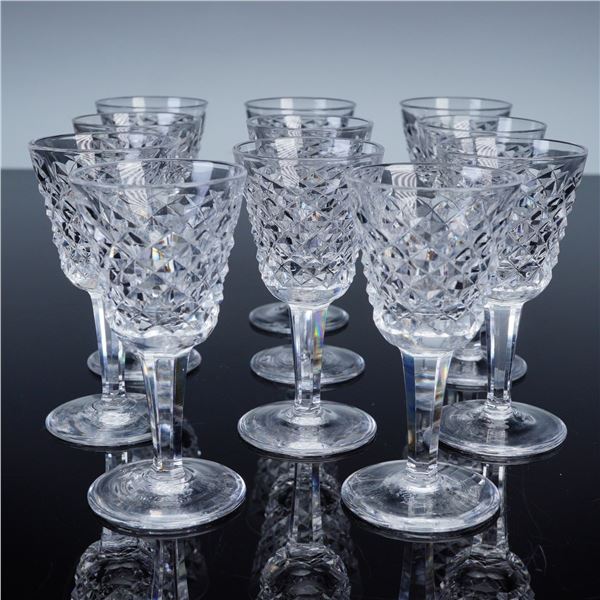 10pc Waterford Alana Crystal Port Cordial Glasses