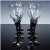 Image 1 : 8pc Colony Amaryllis Black Stemware Water Goblets