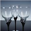 Image 2 : 8pc Colony Amaryllis Black Stemware Water Goblets