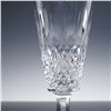 Image 3 : 4pc Crystal Champagne Flutes, Diamond Pattern