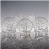 5pc Val Saint Lambert Floral Intaglio Glass Coasters
