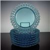 Image 5 : 7pc Kemple Wheaton Blue Glass Plates