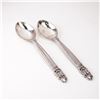 Image 1 : 2pc Georg Jensen Sterling Silver Fruit Spoons, Acorn