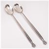Image 1 : 2pc Georg Jensen Sterling Silver Ice Tea Spoons, Acorn