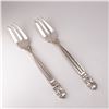 Image 1 : 2pc Georg Jensen Sterling Silver Pastry Forks, Acorn