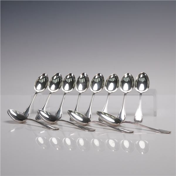 Lapparra French Sterling Silver Coffee Spoons, Set of 12 in Case