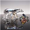 2pc Swarovski Crystal Figurine and Plaque, Siku Polar Bear 1053154