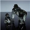 Image 3 : 3pc Swarovski Crystal Figurines and Plaque, Gorilla Mother and Cub