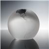 Image 1 : Frosted Crystal World Globe Paperweight