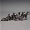 Image 1 : 5pc Price Metal Dog Figurines - Collie, English Setter, Boxer & Bloodhounds
